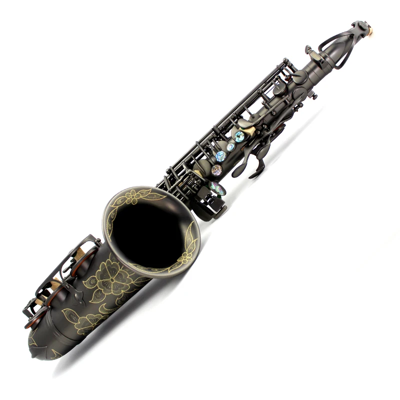 Vintage Series Alto Saxophone EB-Polished Black Finish with Abalone Shell Buttons Professional Brass Instrument Rust Resistant - view 5