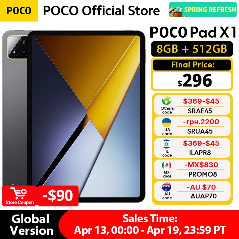 POCO PAD X1 Global Version 8GB 512GB Tablet 11.2