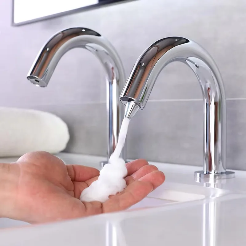 Commercial Automatic 1000ml Brass Soap Dispenser Touchless Foaming Sensor Faucet