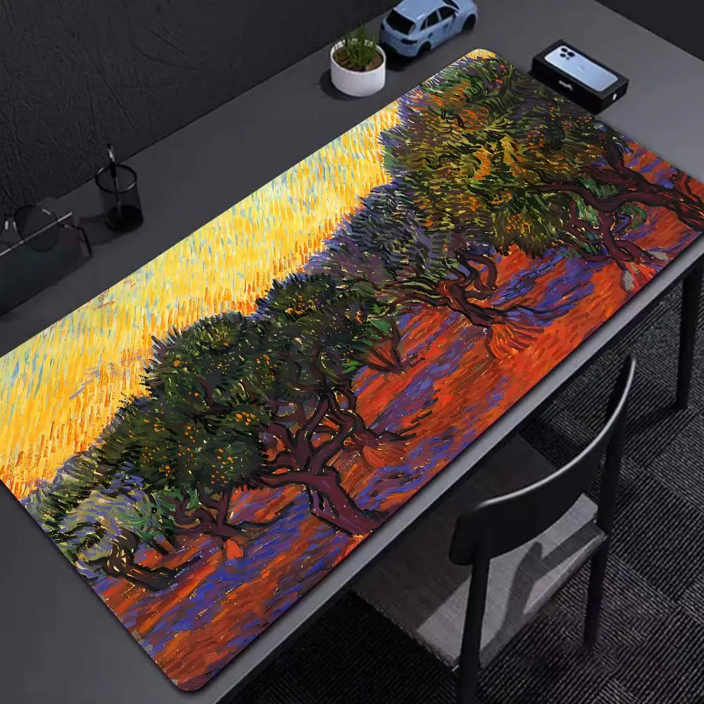 

Gaming XL Home Mousepad XXL Mouse Mat Office Natural Rubber Soft Gaming laptop Desktop Mouse Pad Van Gogh Oil Painting Mouse Pad