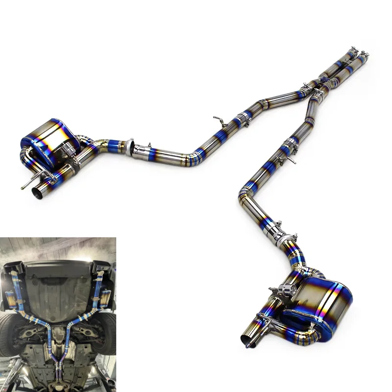 

OEM Titanium Exhaust Pipes For Dodge Challenger SRT Hellcat 6.2T 2016-2022 Street Car Catback Muffler Valve