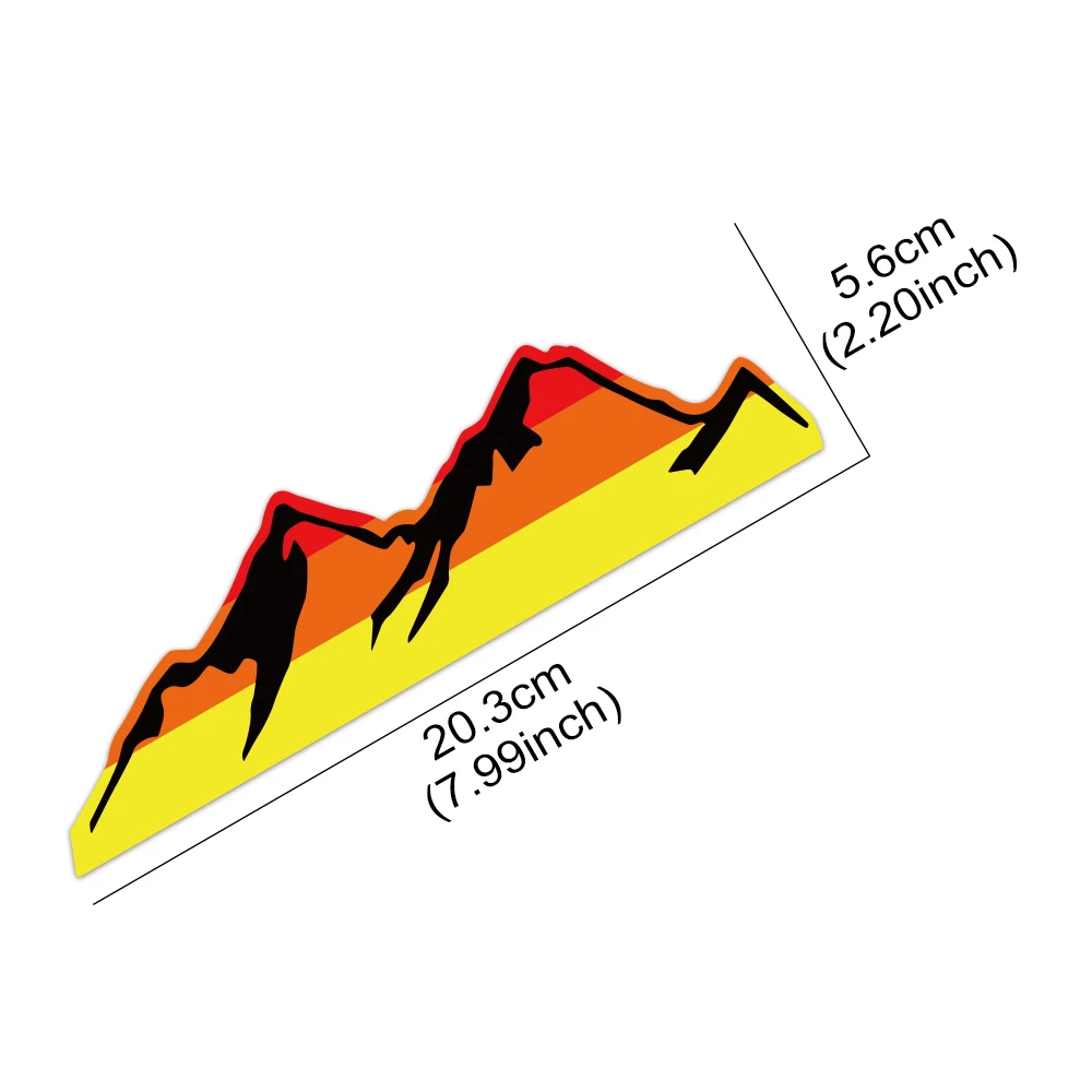 Retro Color Mountains Vintage Waterproof Vinyl Stickers Decals For Toyota Tacoma Tundra 4runner Car Exterior Decor Accessories view 2