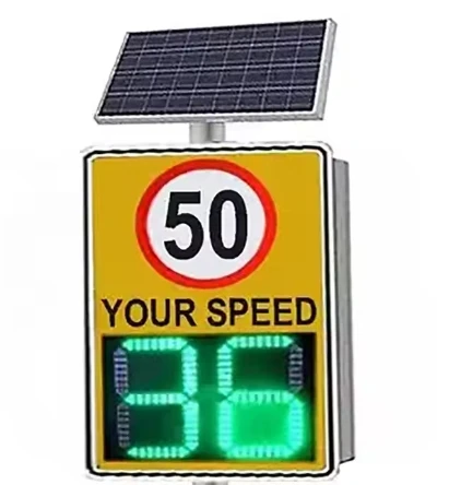 Factory Two Digital Solar Led Warning Signs Speed Display Radar Traffic Sign Speed Limit For Highway Safety Custom