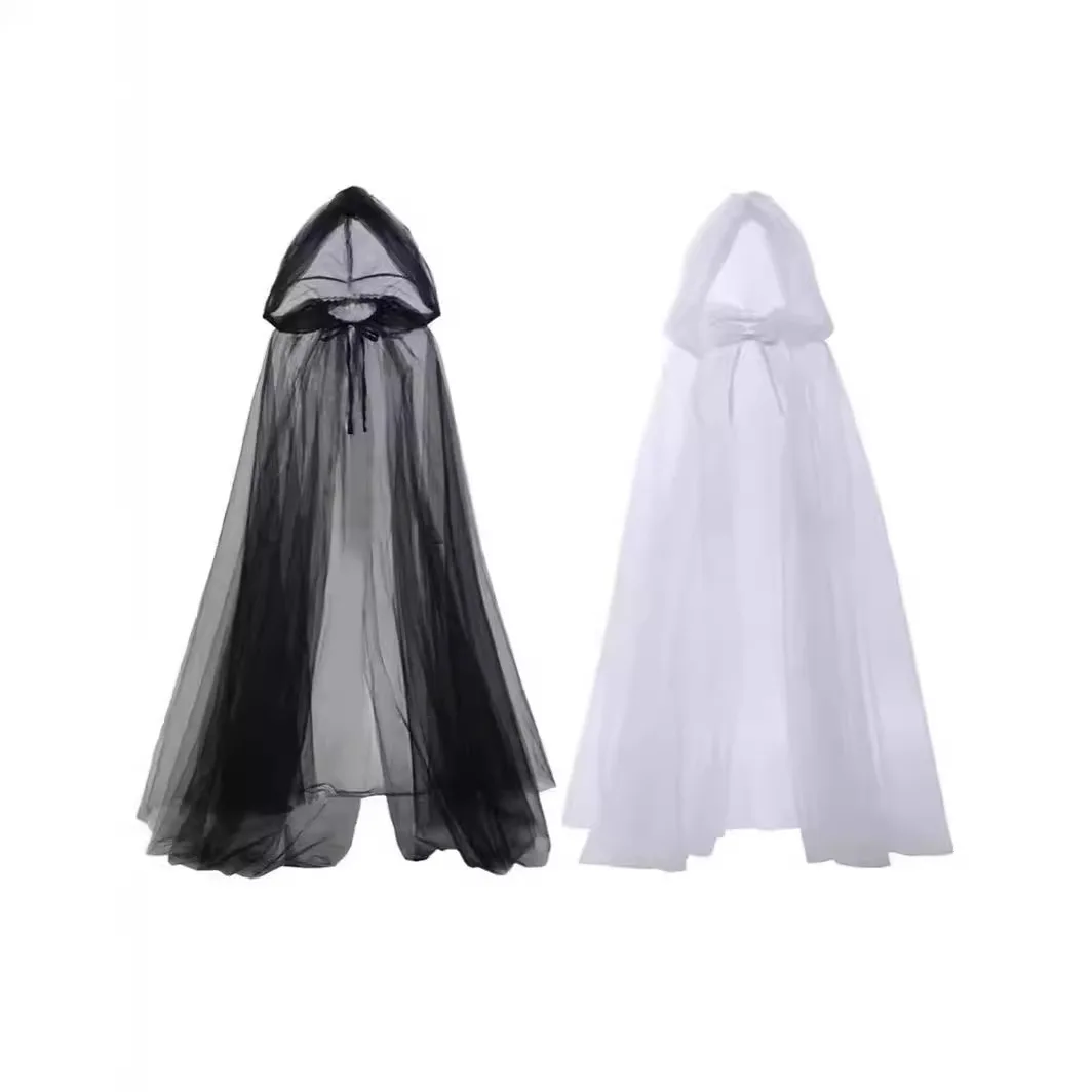 

Witch Costume Hoodie loween Ladies' Traditional Ethnic Stage Performance Clothing Long Bla Robe Witch Hat Included