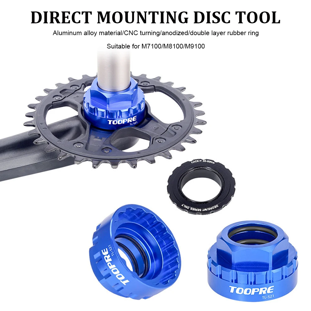 Bike Direct Mount Chainring Lock Ring Removal Installation Tool for M7100 M8100 M9100 Bike Bottom Bracket Wrench Tools