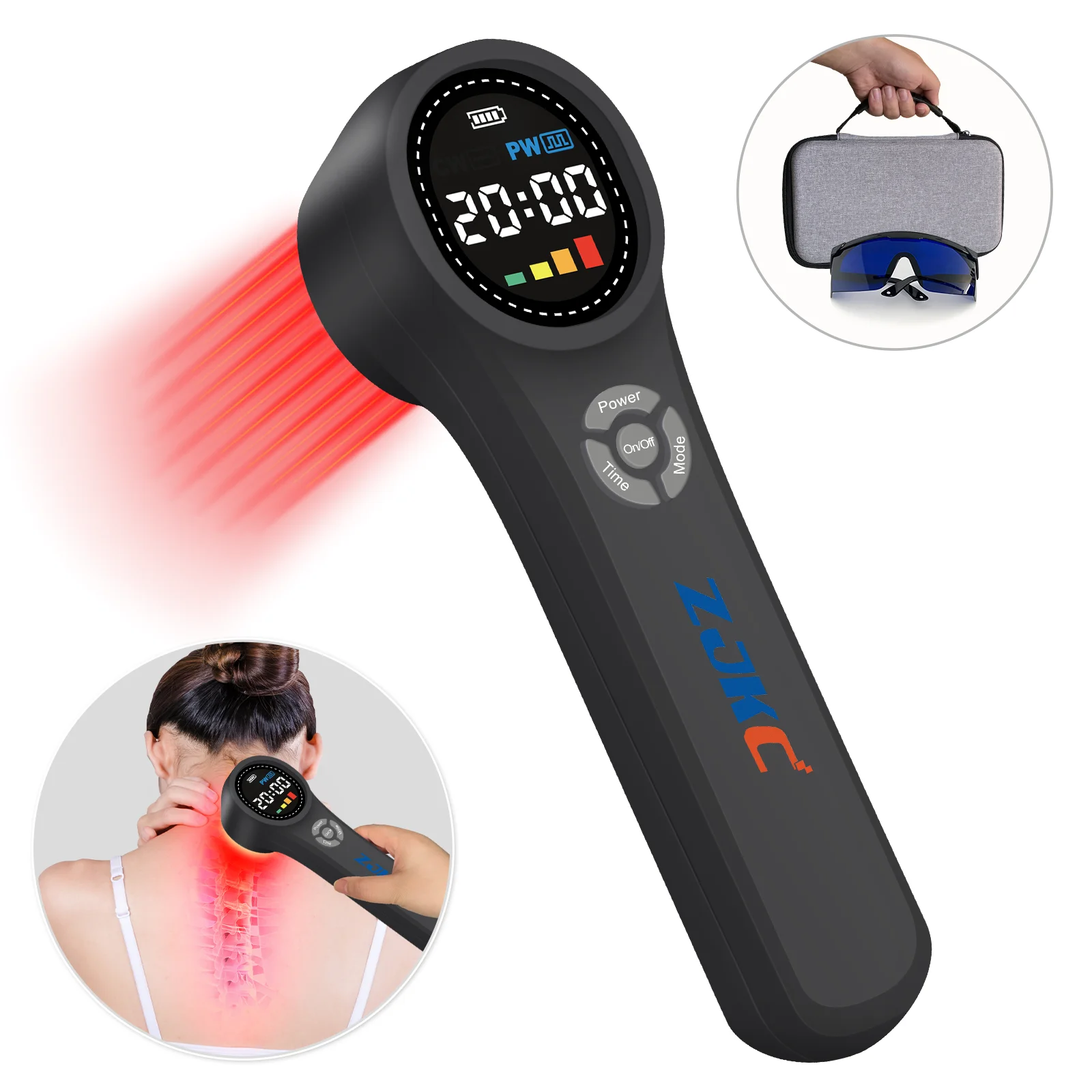 ZJKC Deep Tissue Laser Therapy 4×810nm 4×980nm 16×660nm Low Level Cold laser Physiotherapy for Wound Healing Sport Injury