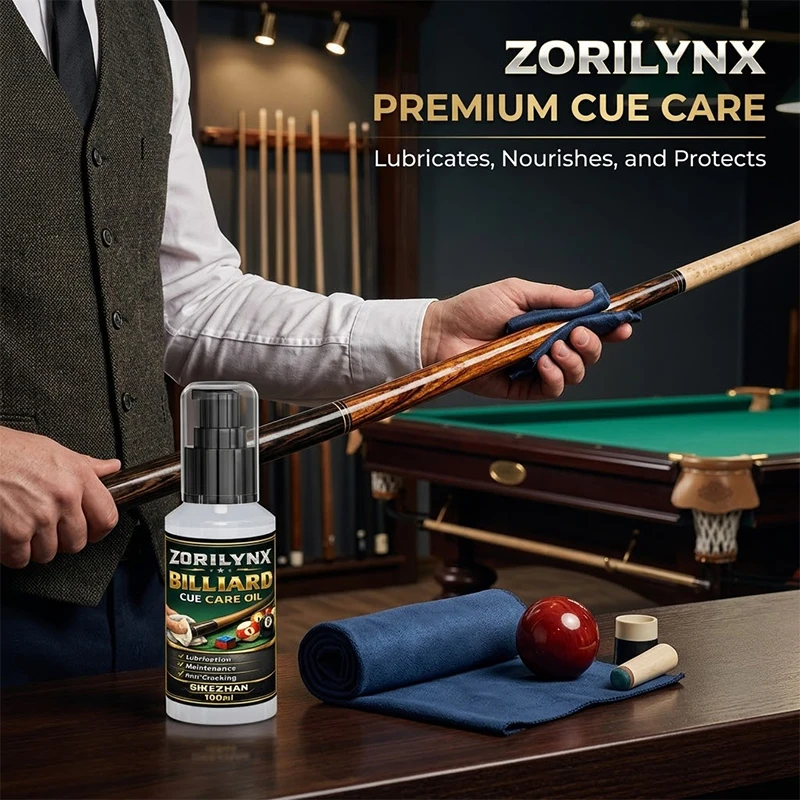 Professional 100ml Billiard Cue Oil Snooker Stick Lubricant Wood Shaft Cleaning & Maintenance Polish Anti-Cracking Fluid