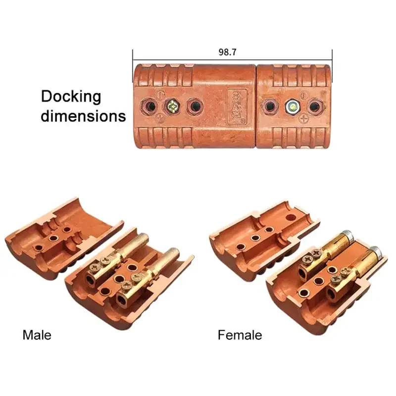 100A Male Female Connector High Current SY Solder-free Power Charging Plug for Truck Generator Joint Parking Air Condition - Image 6