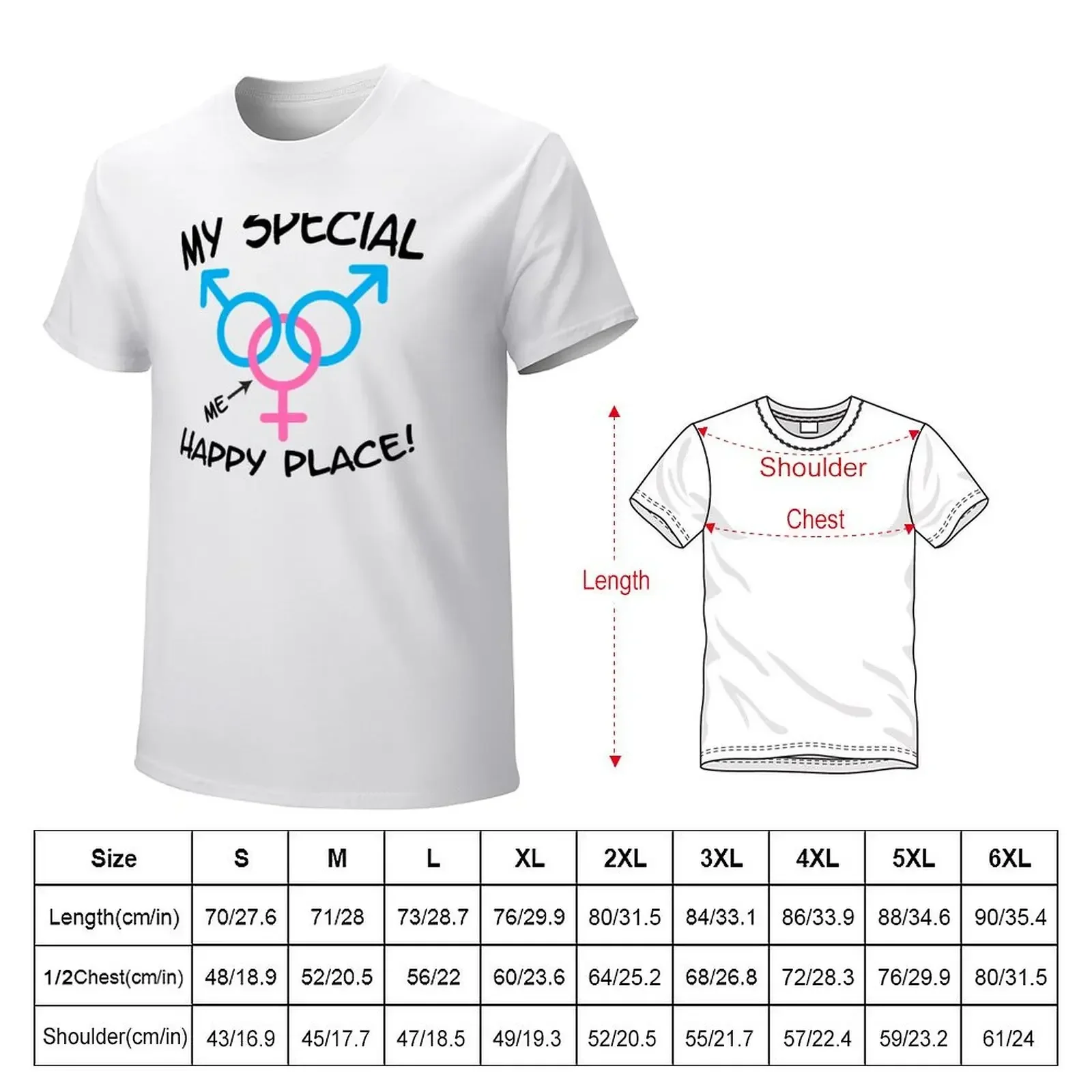 My Special Happy Place MFM Threesome Swinger Lifestyle Design T-shirt sports fans korean fashion oversized mens t shirts