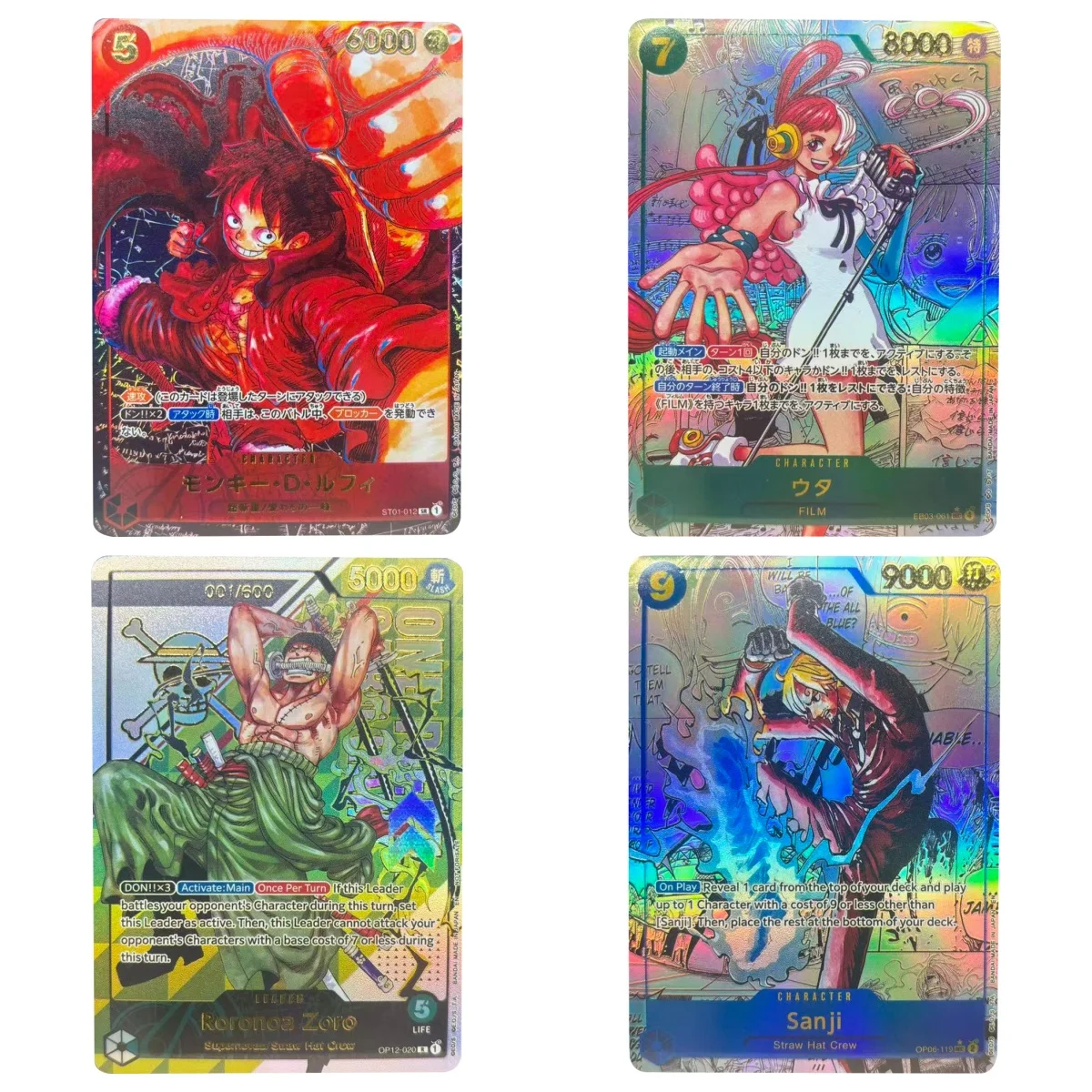ONE PIECE DIY Heißpräge-Sammelkarten Monkey D. Ruffy Signatur Modell JPN Self Made Game Anime Karten Geschenkspielzeug