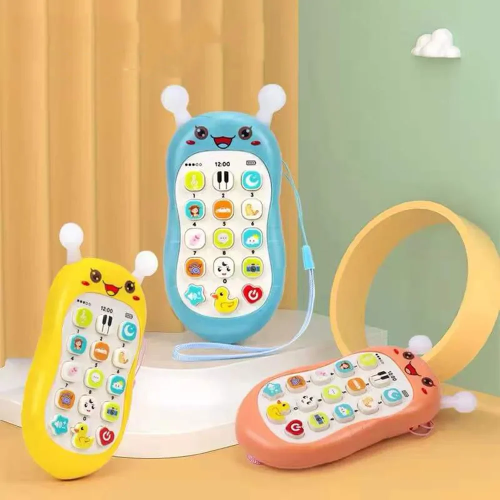 

Baby Phone with Teether Music Sound Telephone Kids Educational Toys Infant Simulated Mobile Phone Sleeping Toy Toddler Gifts