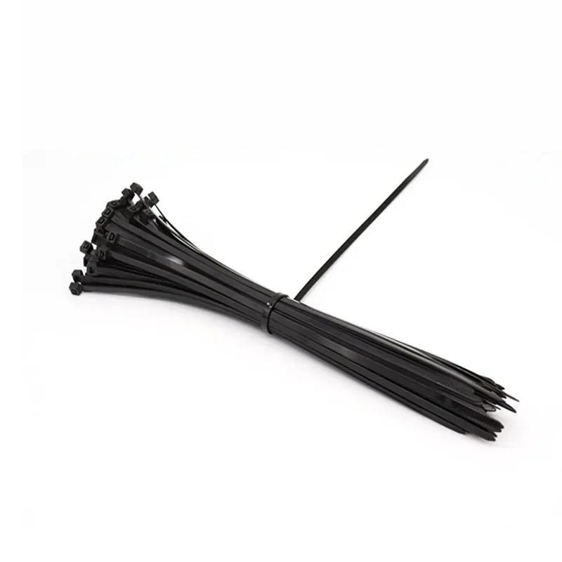 Black Self-Locking Nylon Cable Ties 500Pcs, Multiple Sizes 3X200 5X200 5X300 Plastic Wire Zip Straps For Cable Organizing Fixing