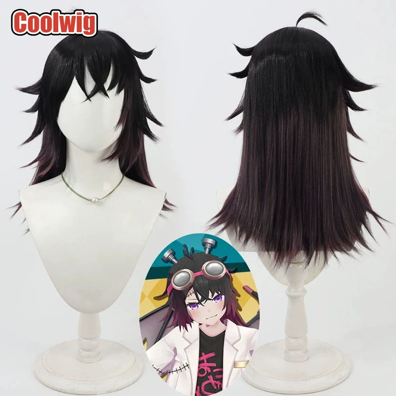 Coolwig Synthetic Hair Lavie Cosplay Wigs Compass: Combat Providence Analysis System Lavie 40cmBlack Gradient Wig Heat Resistant