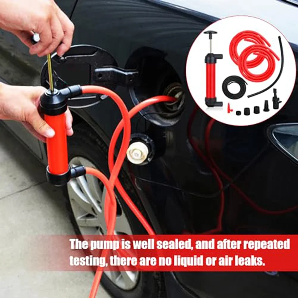 Portable Siphon Pump Hand Suction Pump Manual Fuel Gas Transfer Oil Hand Air Kit With Pump Function Replace Car Accessories