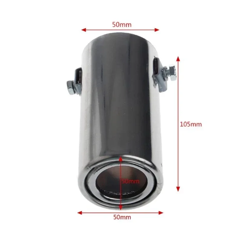 Stainless Steel Car Rear Circular Exhaust Pipe Tail Throat Muffler Auto Accessories