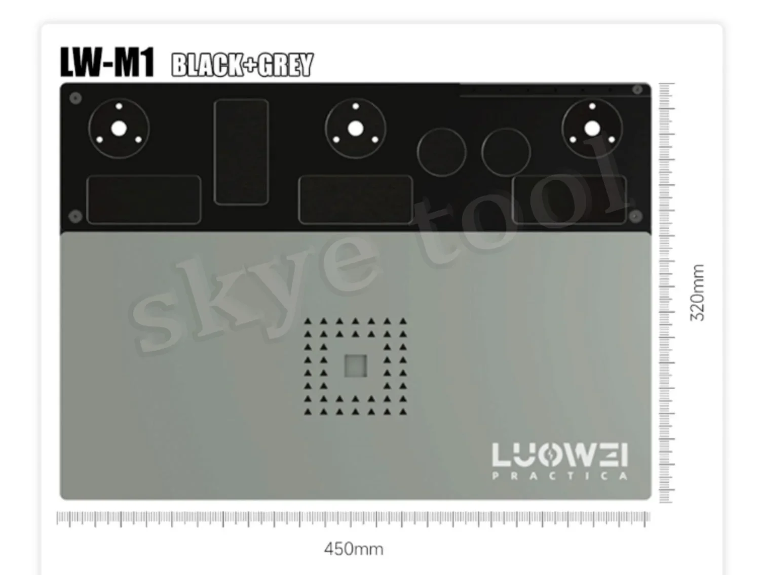 Luowei LW-M1/M2 Microscope Maintenance Platform Metal Stand Base  Phone IC Chip BGA Reablling Stencil Welding Desk Silicone Mat