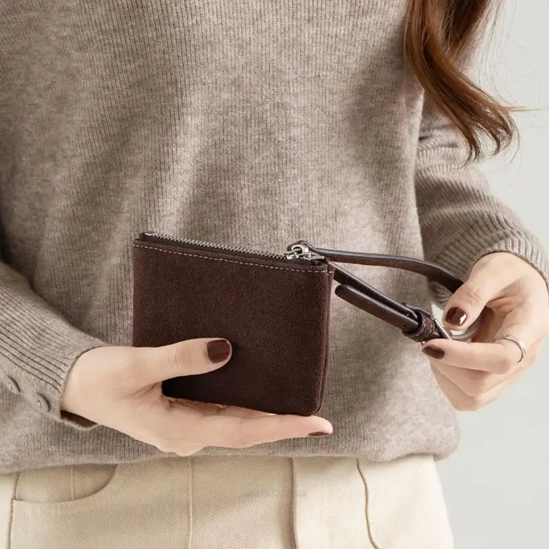 X5XA กระเป๋าสตางค์ซิปกระเป๋าสตางค์หนังนิ่มสไตล์เกาหลีสำหรับ Essential