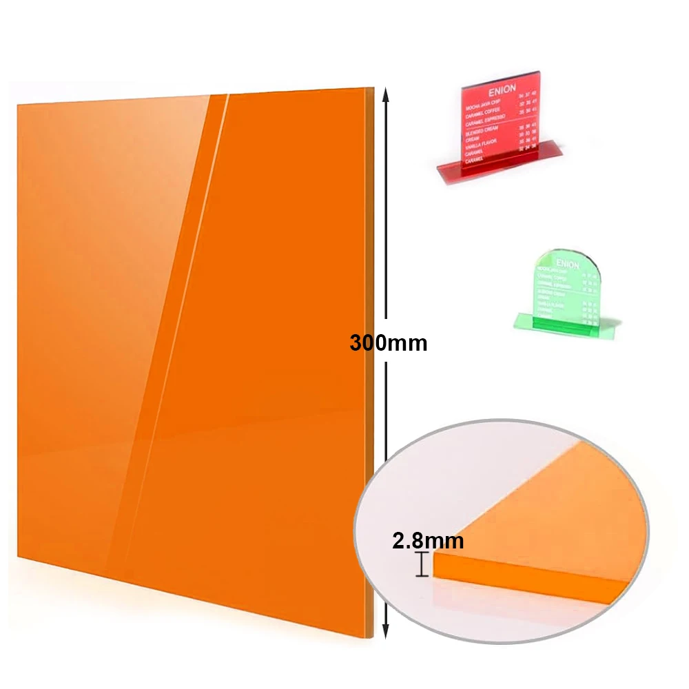 1pcs Color Translucent Acrylic Sheet Colored Glass Sheet Acrylic Sheet Clear Plastic Sheet DIY Fiberglass Sheet Craft Material