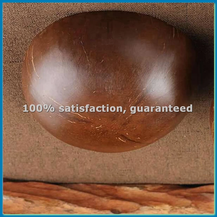 

Набор кокосовых чаш ручной работы из скорлупы кокоса, деревянные ложки, посуда для десертов, фруктов, салатов, смешивания, риса, рамена, 12 штук - ABRM