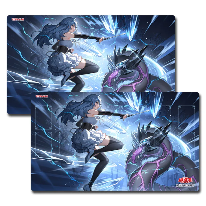 Yugioh Verre Magic - Tapis de jeu Lacrima of Light Yu-Gi-Oh! Tapis de jeu de cartes à collectionner TCG OCG, tapis de duel en caoutchouc, tapis de souris