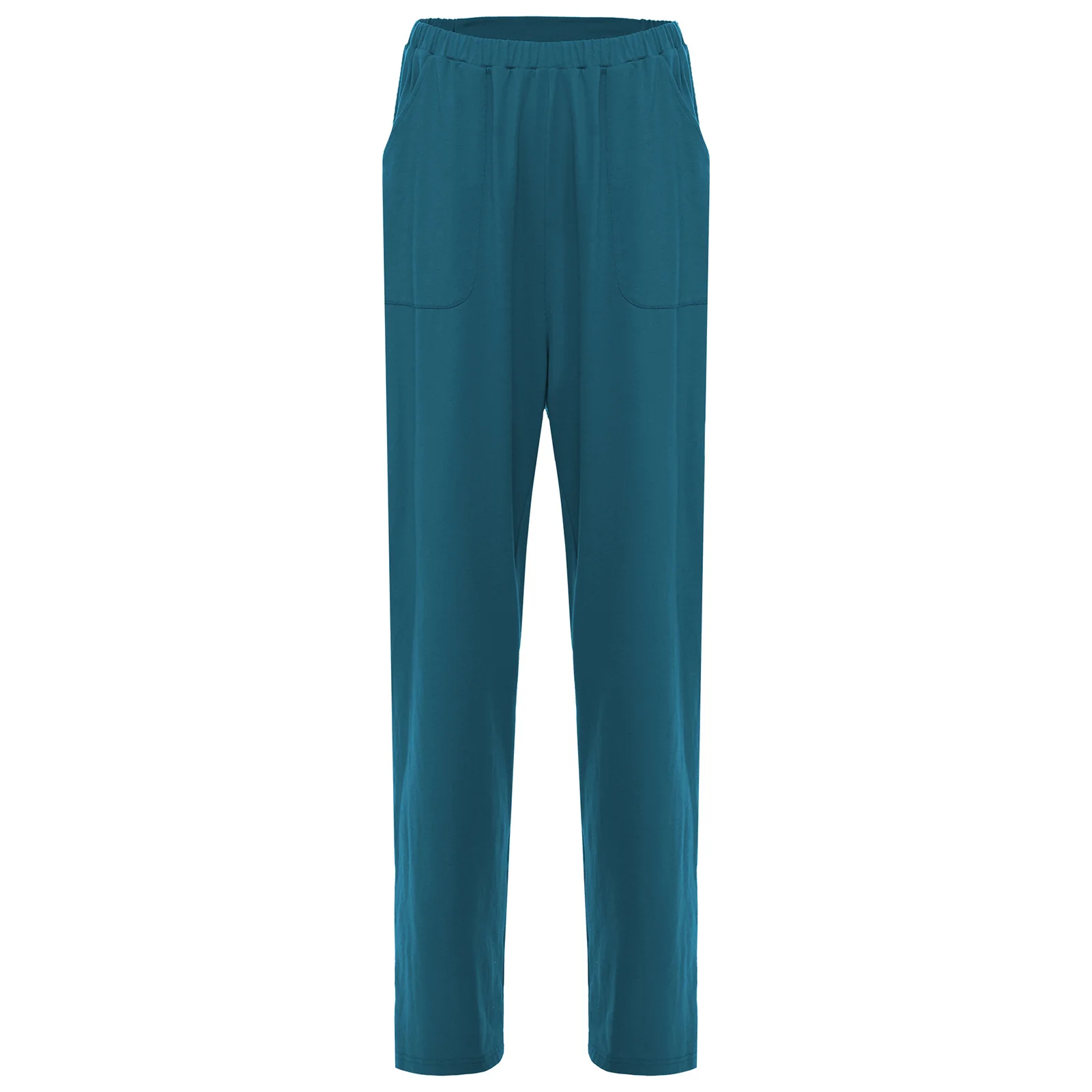 

Womens Wheelchair Patients Adaptive Pants Open Back with Full Overlap Panel Front Side Pockets Long Pants for the Special Needs