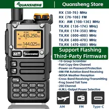 Quansheng-Amador Walkie Talkie de Longo Alcance, AM, Comunicação FM, Receptor de Rádio Bidirecional, Conjunto Transceptor Sem Fio, UV K5 8