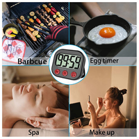 ABUN-4X Kitchen Timer, Digital Visual Timer Magnetic Clock Stopwatch Countdown Timer, Large LCD Screen Display For Cooking