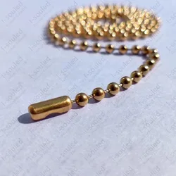 I-souled Pure Titanium Bead Ball Chain Necklace Yellow Gold Color Adjustable Jewelry Chain for Men Women
