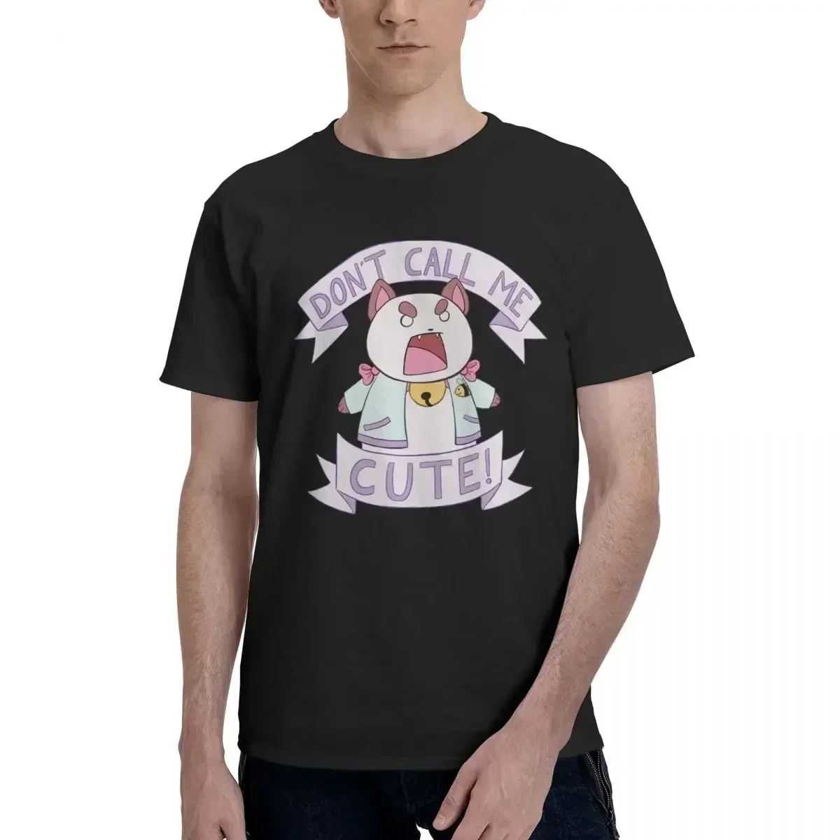 Tshirt For Men Bee And Puppycat Cat Don'T Call Me Cute Soft Casual Tee T Shirt Novelty Trendy Loose