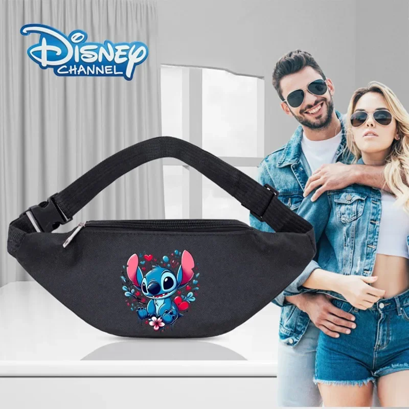 Disney Lilo & Stitch Belt Pouch Men Women Waist Bag Pack Running Ladies Sports Waistbag Shoulder Crossbody Chest Bags Pockets