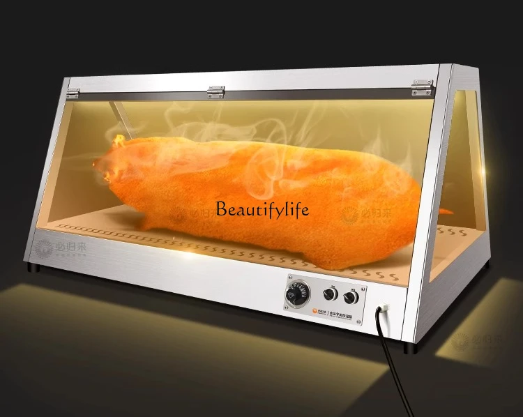

05Transparent roasted suckling pig incubator Electric heating automatic constant temperature display heating cabinet