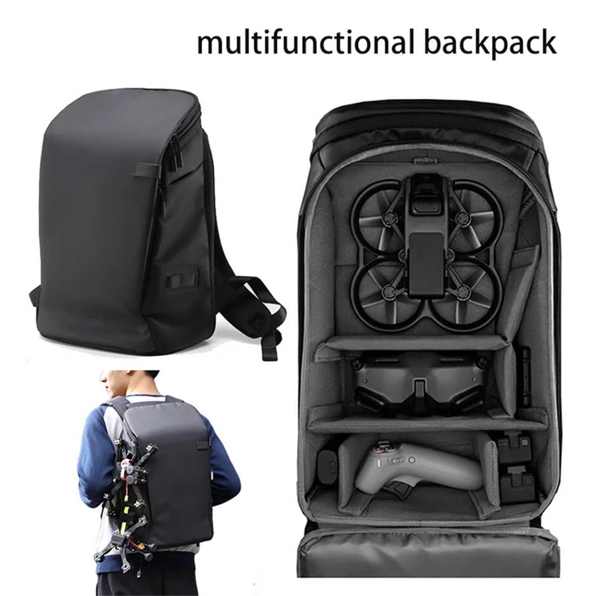 SMIEA Per DJI Avata Borsa portaoggetti FPV Custodia Accessorio Occhiali da volo Zaino multifunzionale Accessori per droni