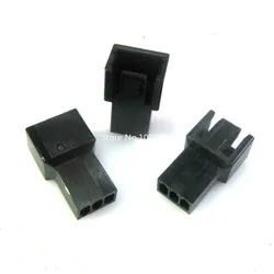 20PCS/LOT 2540 Black Small 3P Female for PC Computer ATX Fan Power Connector Plastic Shell Housing