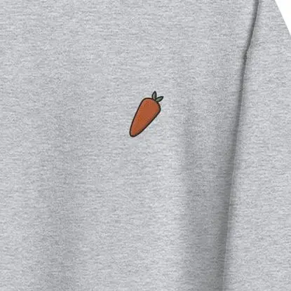 Women's Casual Long Sleeve Round Neck Sweatshirt Embroidered Carrot Retro Vintage Sweatshirt Graphic Hoodies Y2K Pullover