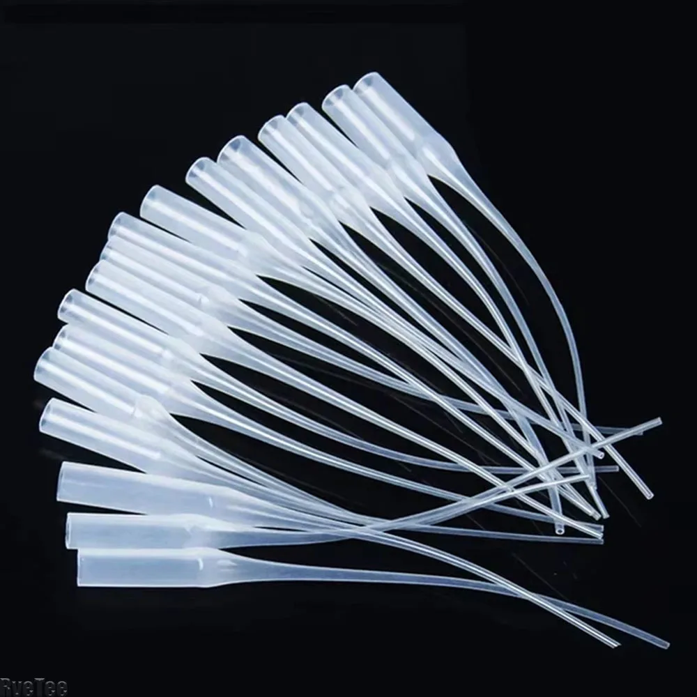 

100Pcs Glue Micro Tips Plastic Bottle 502 Glue Rubber Hose Mouse Tail Dispensing Needle Drip Tube