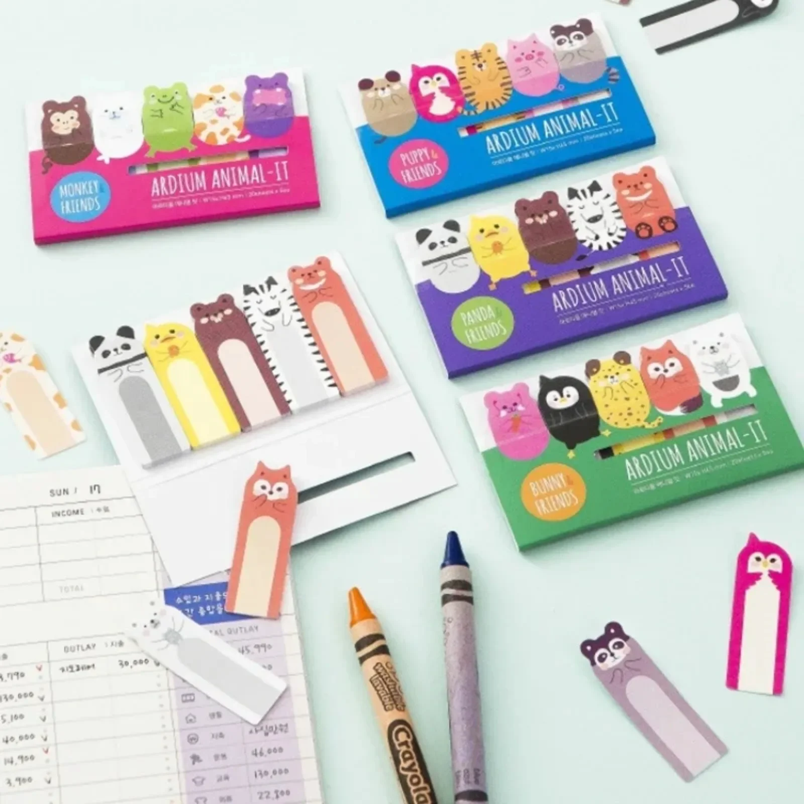 Korean Stationery Cartoon Animal Cute Sit N Times Paste Personality Mini Note Post Sticky Notes Cute Stationary Supplies