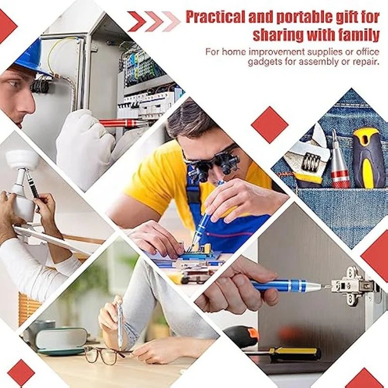 Destornillador de bolígrafo ABSJ-36Pcs, herramienta práctica multiherramienta, destornillador de bolsillo magnético, función multiprecisión para reparación de Mini dispositivos