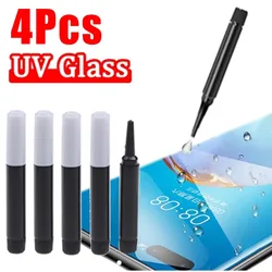 4-1Pcs UV Tempered Glass Glue Screen Protector for All Mobile Phone Adhesive 3D Curved Tempered Glue Edge Full Cover Glass Glue
