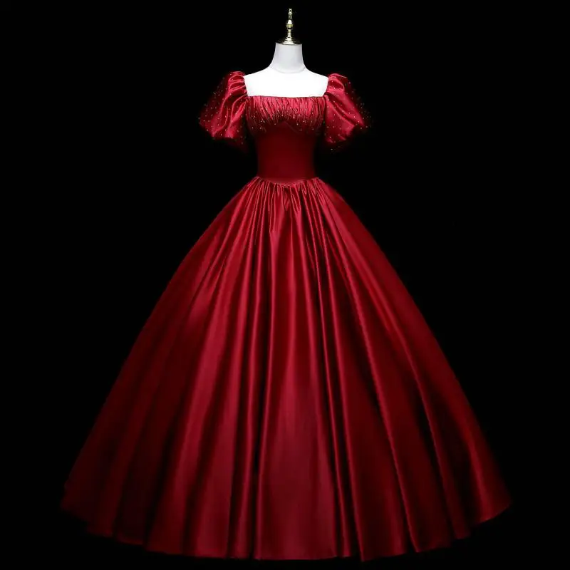 candy-color-quincenara-dresses-with-puffy-sleeve-new-satin-simple-graduation-dress-elegant-puffy-long-princess-dress-customized