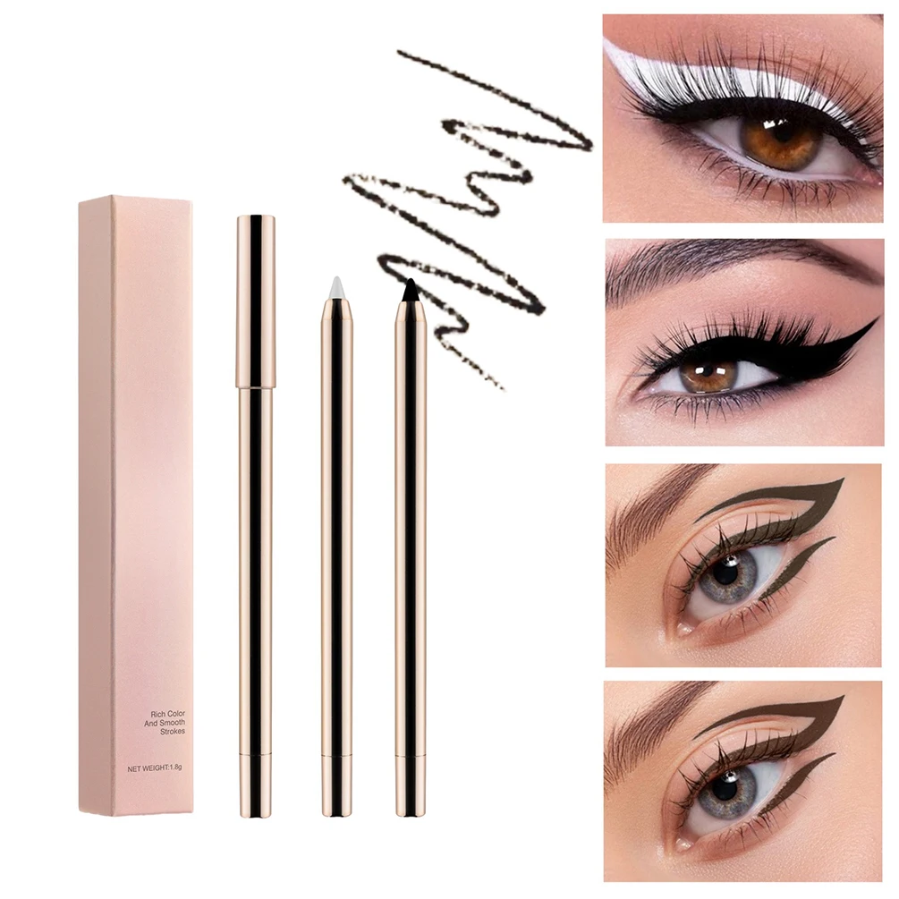 Matita per eyeliner a 4 colori con etichetta privata da 1,8 g Logo personalizzato Eyeliner retrattile automatico Trucco impermeabile resistente al sudore e non sbavato