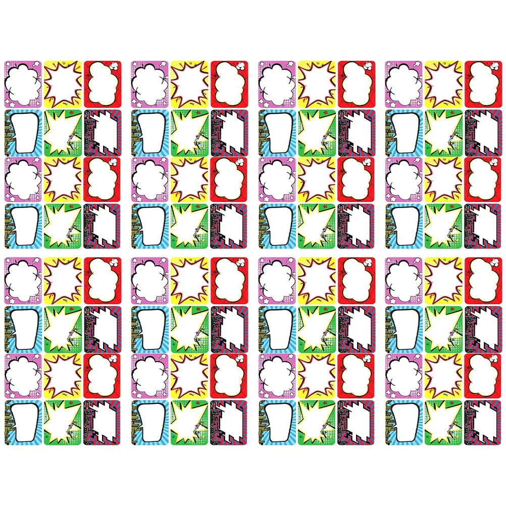 10 أوراق ملصقات اسم ملونة ذاتية اللصق سهلة التقشير ملصقات فارغة لتزيين مكتب المدرسة وملصقات علامات الاسم #2