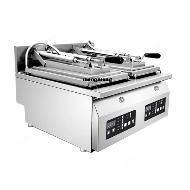 Double Pots Gyoza Grill Electric Two Pan Dumplings Fryer Commercial Restaurant Canteen Equipment