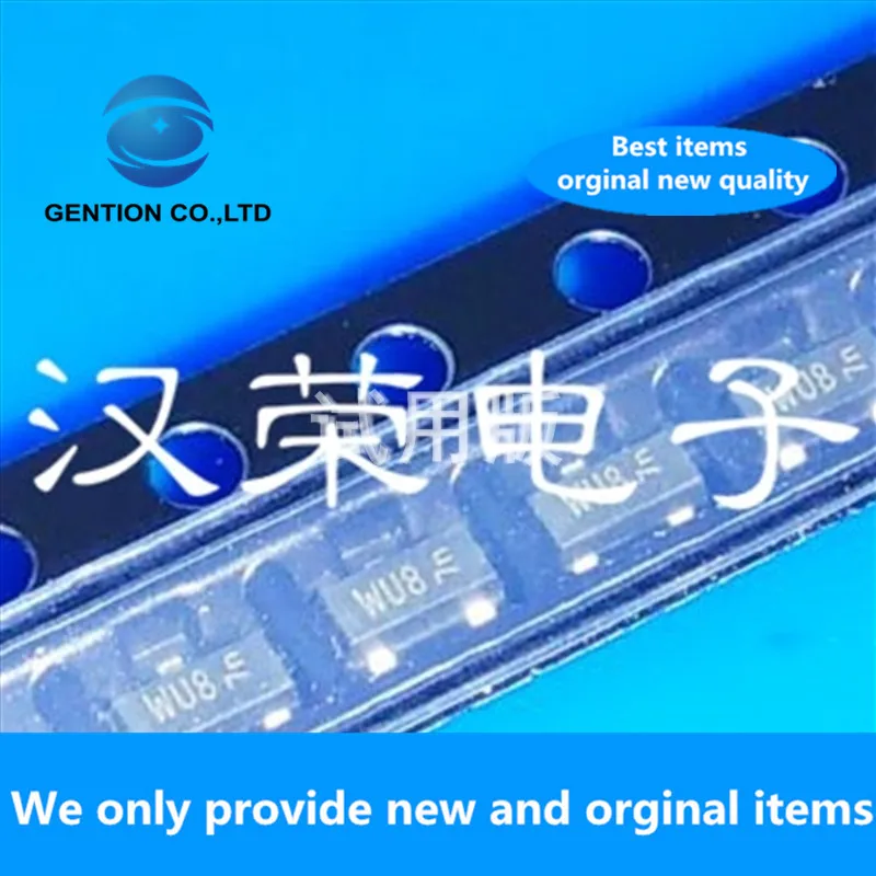 50PCS 100% New original PBSS8110T silk screen WU8 NPN crystal transistor 1A 100V SOT23-3