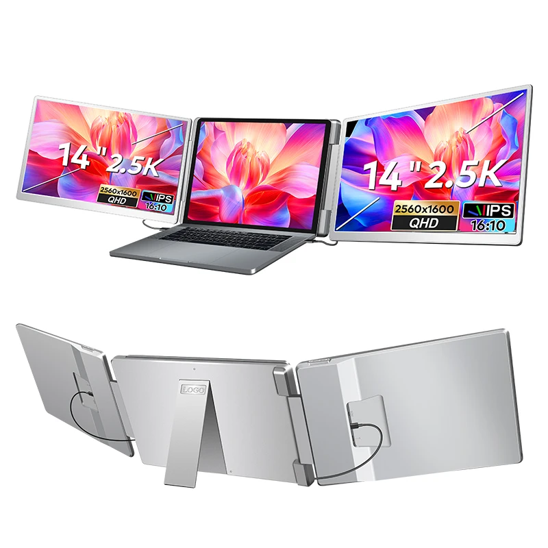 Direct Sales 178° Full View QHD 2.5K IPS Laptop Screen Extender with Type C Interface Backlit LCD Portable Monitor for Business