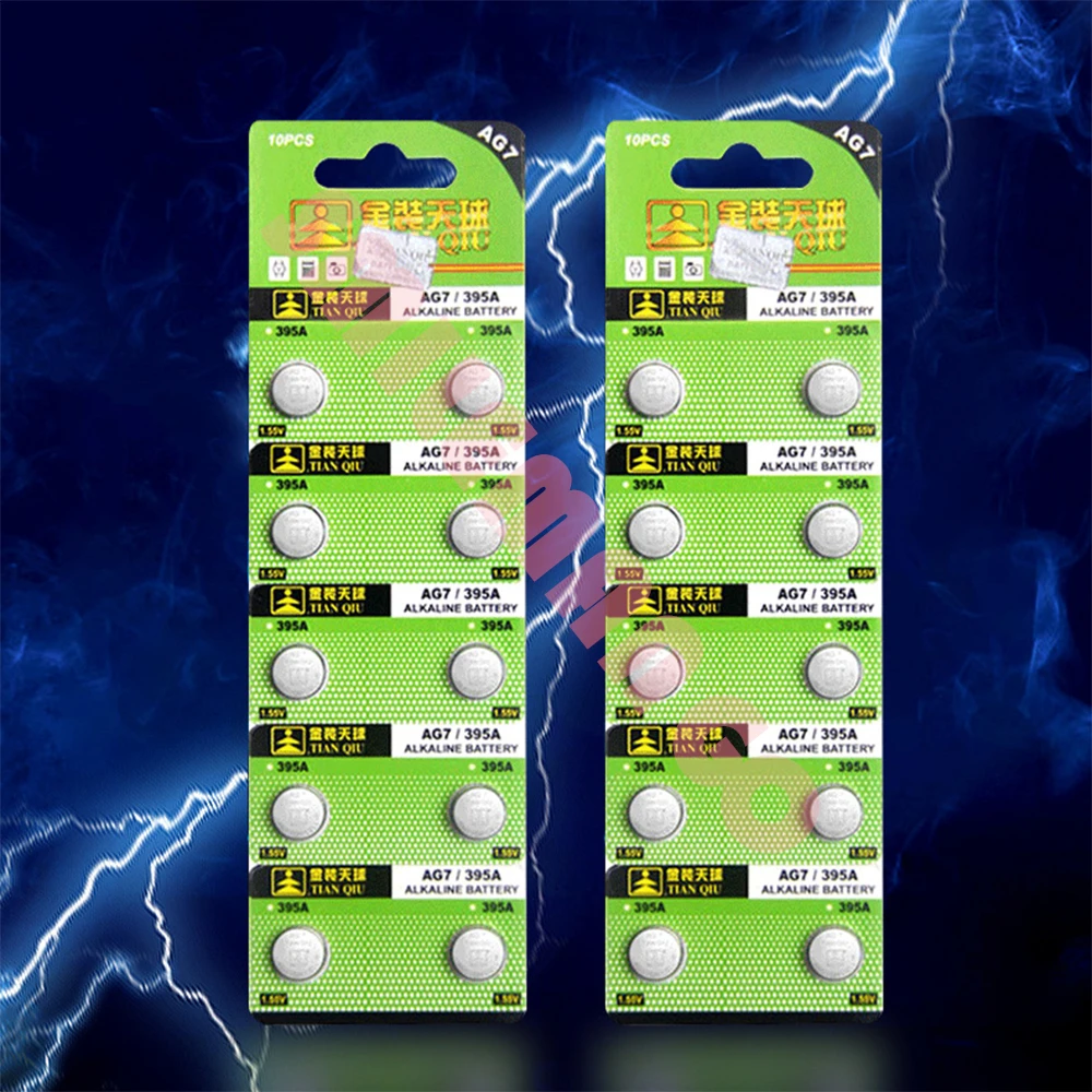 AG7 SR927SW 395 Button Cell Battery LR927 LR57 SR927W 399 395A Alkaline Batteries for Watches Toys Remote Control Led Lights