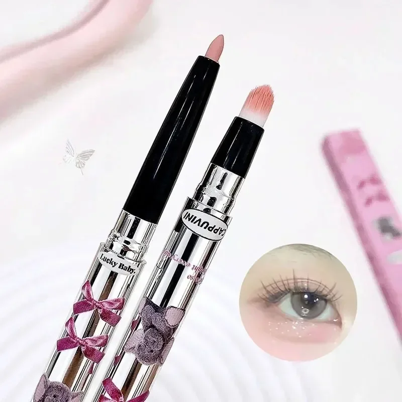 Crayon de surbrillance de ver à soie à double tête, crayon à paillettes de diamant, eye-liner d'ombre de ver à soie couché naturel, cosmétique coréen, maquillage, 1PC