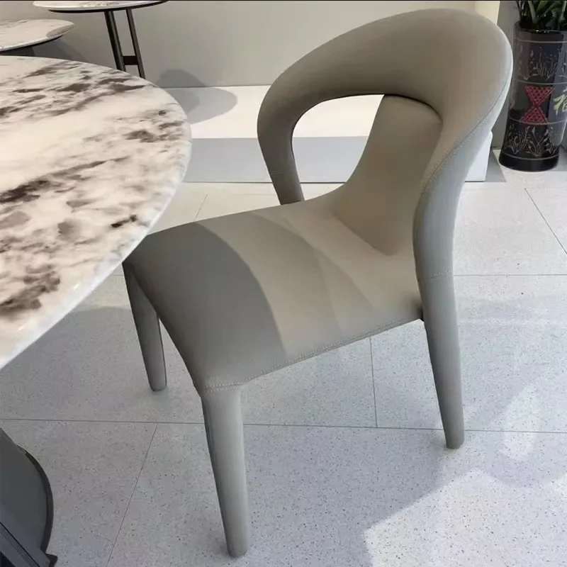 

Modern Simple Dining Chair Home Italian Light Luxury Designer Chairs Hotel Restaurant Negotiation Table And Chairs