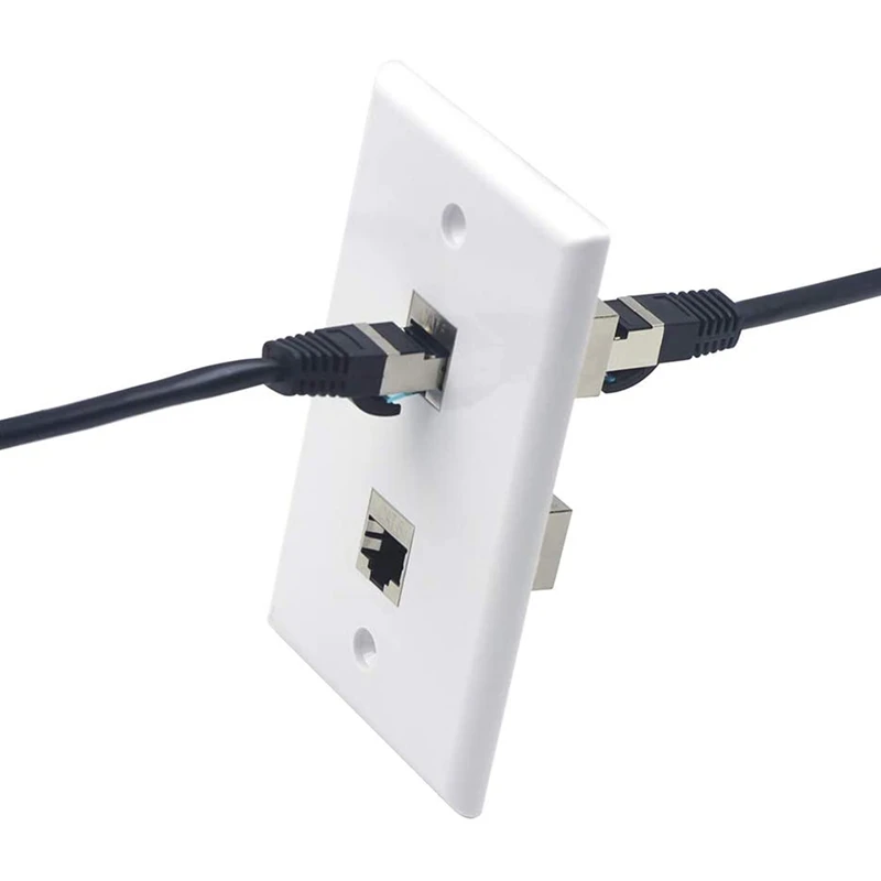 RJ45 Cat6 Shielded In-Line Coupler 25-Pack, Cat 6 Female to Female Keystone Jack 8P8C Cat5E Modular Connector