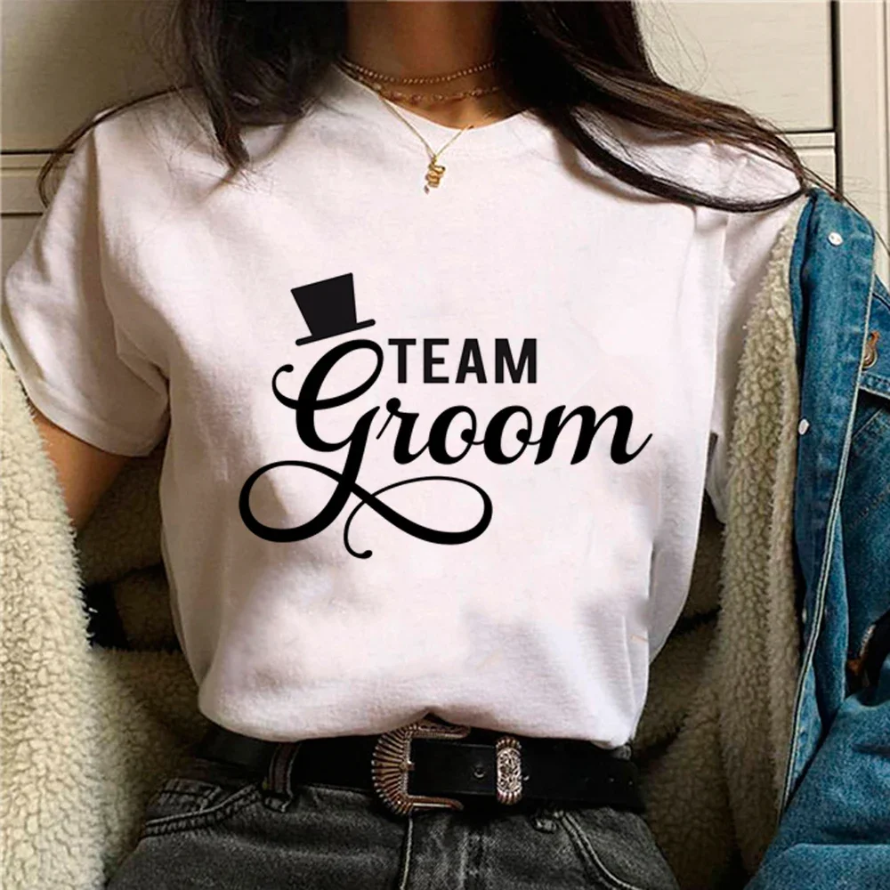 Bachelor Party Man Groom Team Wedding t shirt women streetwear top girl harajuku streetwear clothing