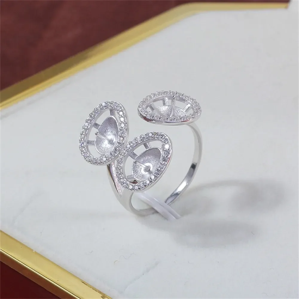 Solid S925 Sterling Silver Pearl Ring Settings Findings & Accessories  for Jewelry Making Bulk Wholesale Craft Supplies No Pearl